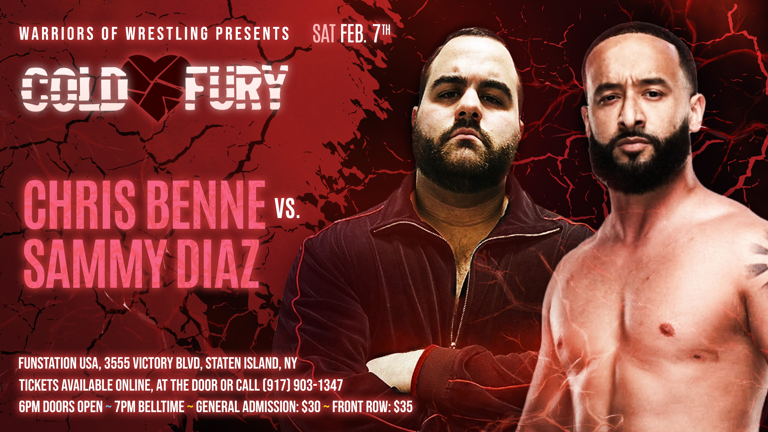 Sammy Cold Cold Fury 2026 – Chris Benne vs Sammy Diaz – Warriors of Wrestling